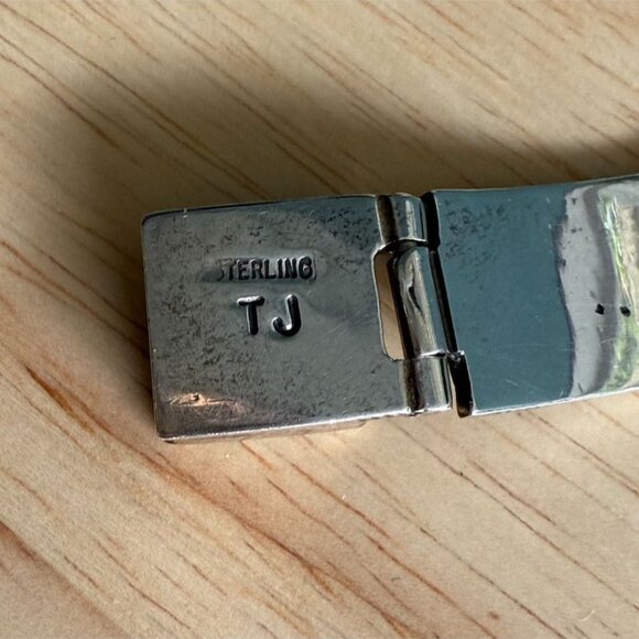 VTG 1980'S Navajo Tommy Jackson Storyteller 925 Sterling Silver Braclet 32 Grams - Picture 4 of 16